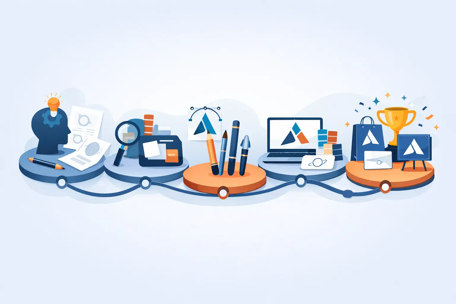 Logo Design Timeline Milestones, Step by Step