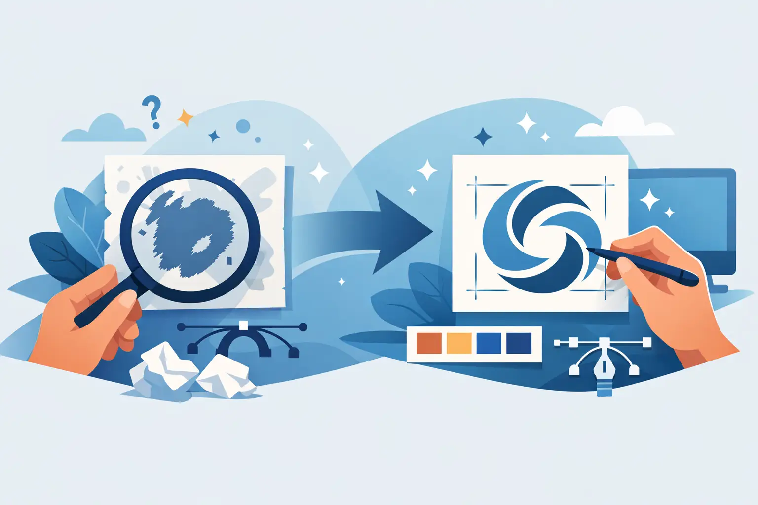 Before After Logo Cleanup Example Explained